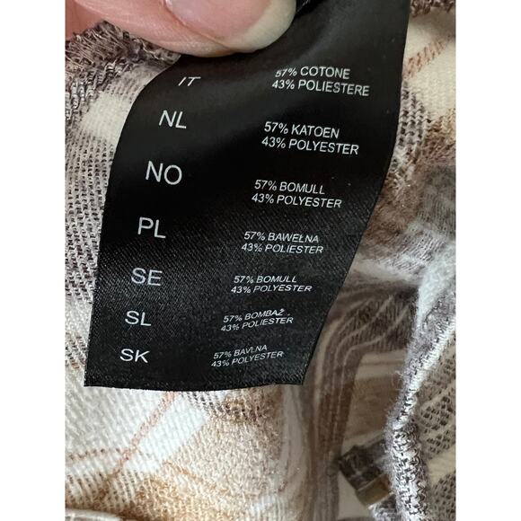 Kuhl womens size L shirt beige/cream button-up plaid flannel  soft, outdoors - Picture 8 of 10